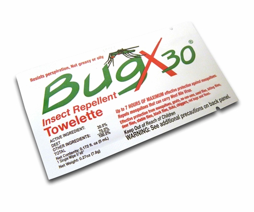 Bug X - Insect Repellant Wipes .27 oz.