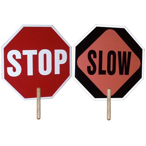 Hand Held Stop / Slow Sign – 2 Sided