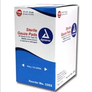 Sterile Gauze Pads 2” x 2” – 100/Box