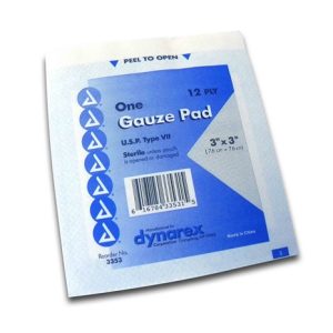 Sterile Gauze Pads 3” x 3” – 100/Box