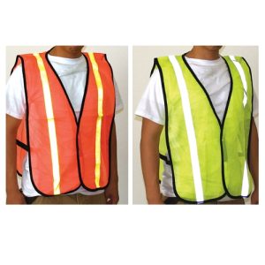 Yellow Mesh Safety Vest w/ Reflective Stripes – One Size Fits All
