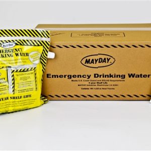 Case of 100 – Mayday Water Pouches w/Drinking Container