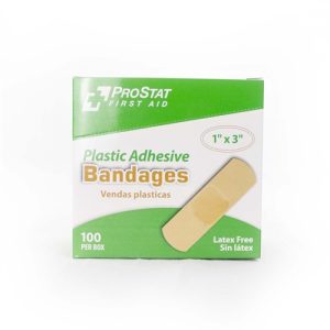 1” X 3” Plastic Bandages – Box of 100